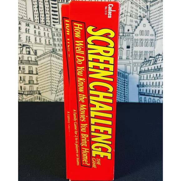 NOB Vintage 1991 Screen Challenge Cadaco 90s Movie Trivia Board Game COMPLETE - Picture 2 of 11